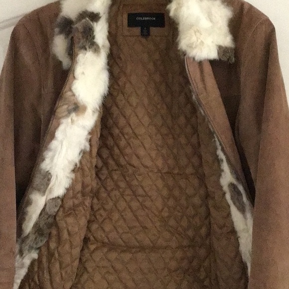 Leather and rabbit fur jacket - Picture 11 of 13